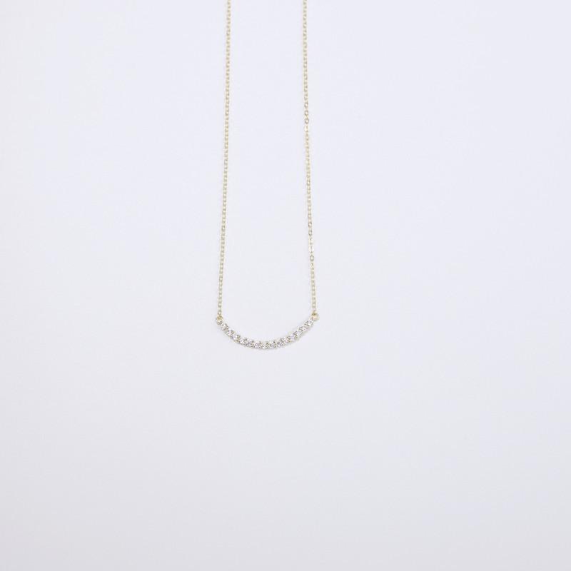 S925 Sterling Silber Smile Diamantbesetzte Halskette Damen Einfache Temperamentvolle Minderheit All-Match Schlüsselbeinkette Damen