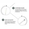 10Pcs Swizzle Sticks Stainless Steel Coffee Cocktail Beverage Drink Stirrer Stick Reusable Stir