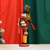 Traditional Wooden Nutcracker Ornament Statue Collectible Desk Sculpture Figurine Christmas