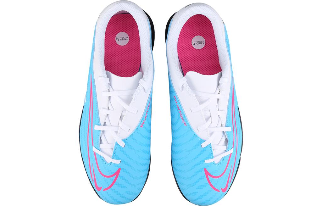 Nike Phantom GX Academy CLUB TF Turf Comfortable Round Toe Low top Soccer Shoes Sea Blue Kids' DD9567-446