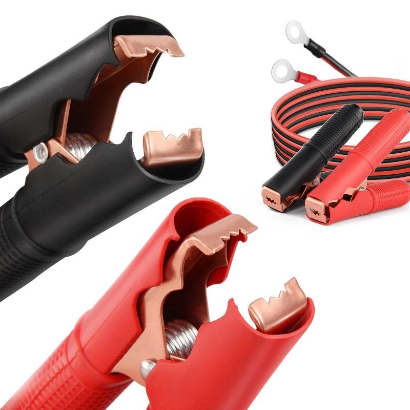 Car 30AMP Battery Inverter Wire Power Transfer Cable Battery Alligator Clip Ring Terminal Hole Size Connector Charge Cable