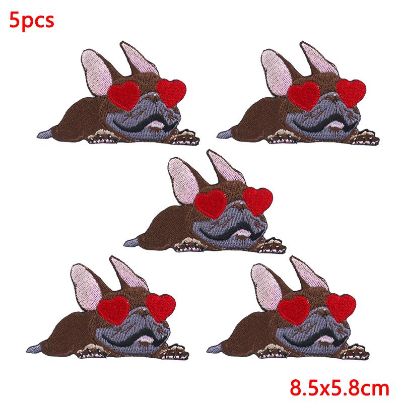 5Pcs/Lot Punk Animal Patch Iron On Embroidery Patches For Clothing Thermoadhesive Patches On Clothes Hip Hop Patch For Clothes