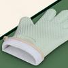 1 Pair Anti Scalding Insulated Oven Gloves Kitchen Microwave Oven Baking Mitts Thickened Five Finger Heat-proof Silicone Gloves
