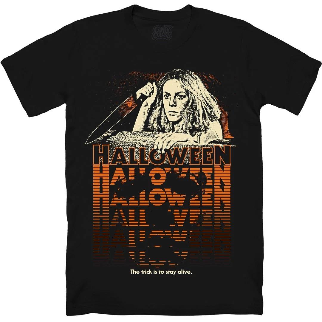 Halloween Stay Alive Graphic T-Shirt – Spooky Halloween Tee, Horror Survival S