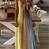 Fashion Summer Spring Sleeveless V-Neck Casual Dresses International Design