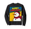Snowman Pop Art Merry Christmas Christmas Motif Sweatshirt