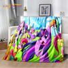 Cute 3D P-Pony Cartoon Unicorn Soft Plush Blanket,Flannel Blanket Throw Blanket for Living Room Bedroom Bed Sofa Picnic Kid Gift