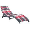 Day and Night - Day and Night Lounger with Solid Gray Acacia Wood Cushion
