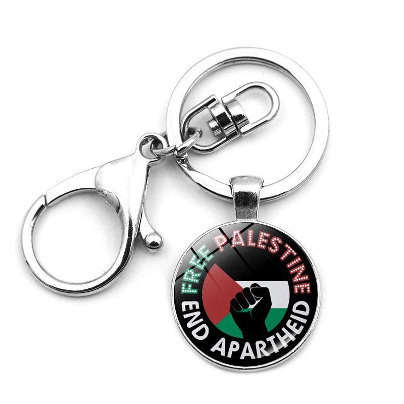 Brelok z flagą Palestyny Stylowy i trwały brelok ze stopu cynku