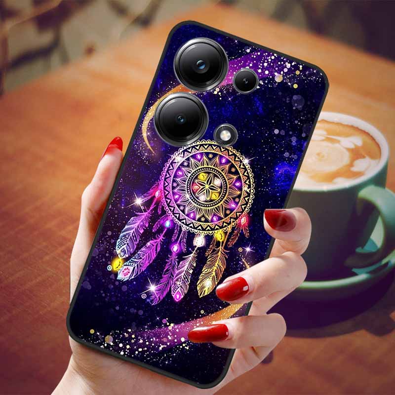 For Poco M6 Pro 4G Case Fashion Marble Silicon Black Cover for Xiaomi Poco M6Pro 4G Phone Case M 6 Pro Soft Shells PocoM6Pro 4G