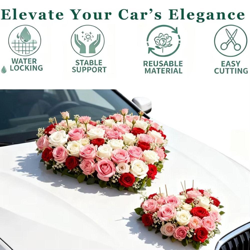 With Suction Cup Floral Bricks Green Color Flower Mud Romantic Florist Sponge  Vehicle Decoration