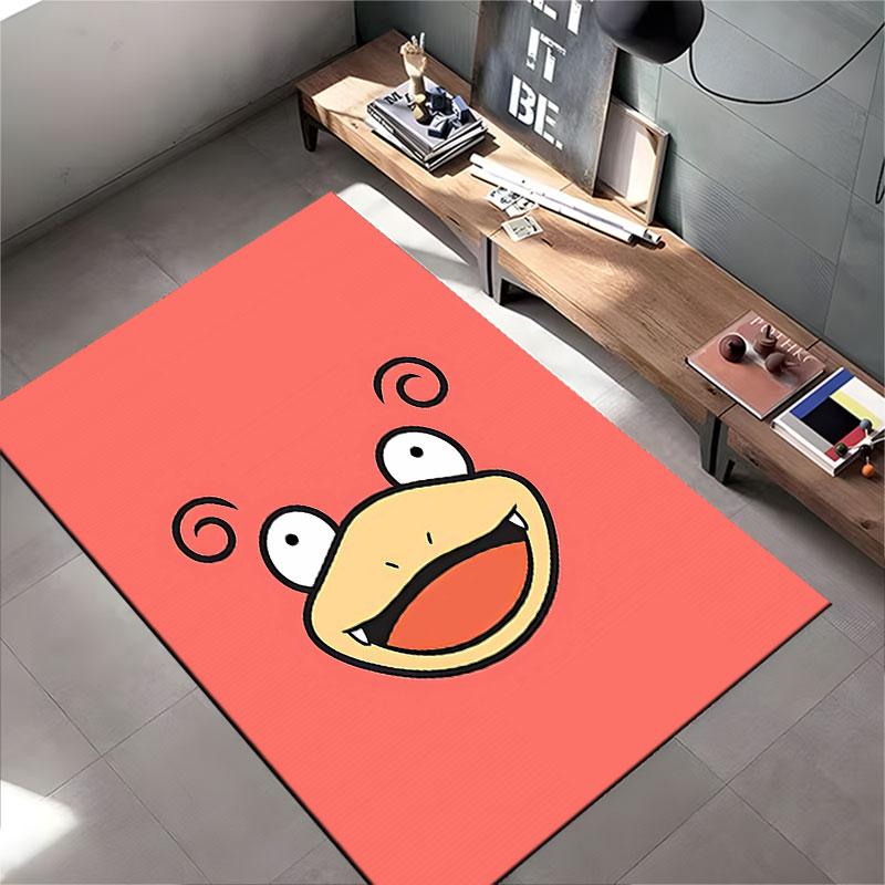 Cartoon Face On Pink Background Suitable As a Non-slip Mat for the Living Room or Bedroom Sofa
