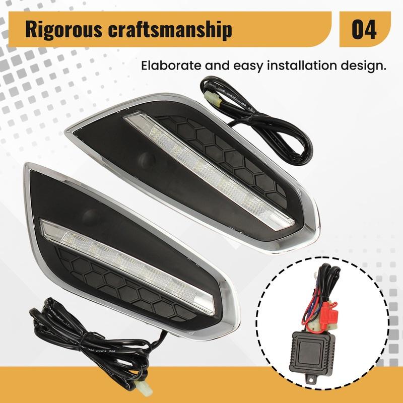 ABLZ-Car DRL LED Daytime Running Light Fog Lamp 1 Pair For Volvo S60 2009 2010 2011 2012 2013 Daylight