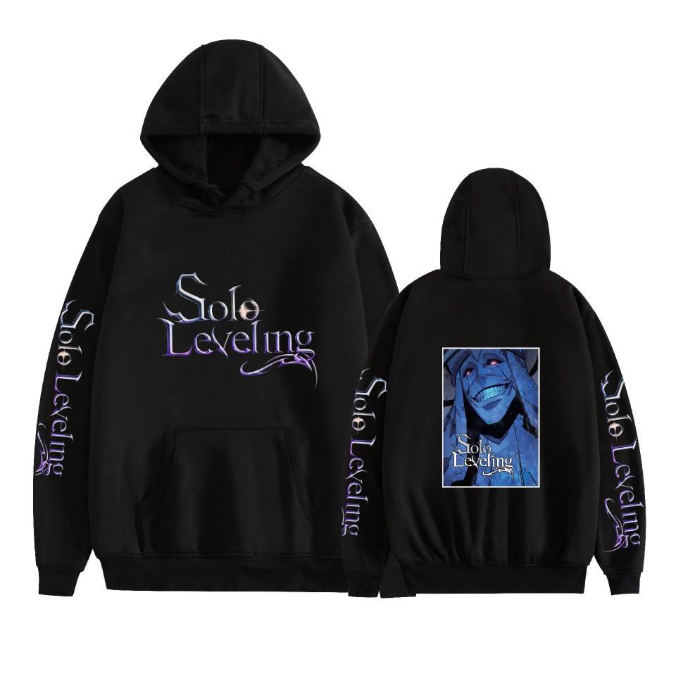 

Solo Leveling Cartoon Hoodie Sweatshirt for Mens Womens Unisex Graphic Printed Cool Streetwear Hoodie XS чёрный