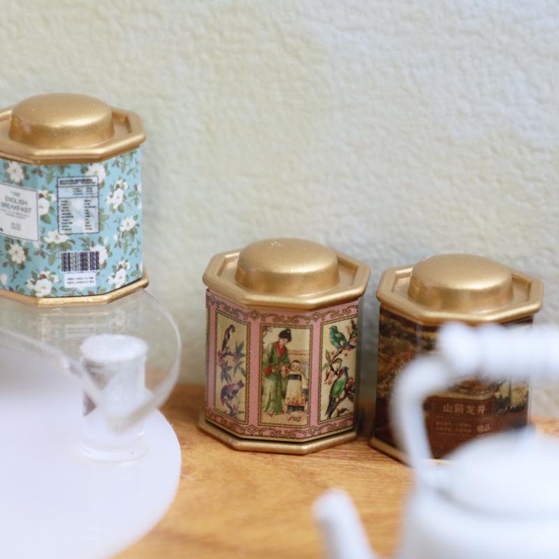 Casă de Păpuși Cutie de Cafea Cutie de Ceai Model Simulare Articol Ornament Model Miniatură Jucării Mini Accesorii Mobilier Casă de Păpuși
