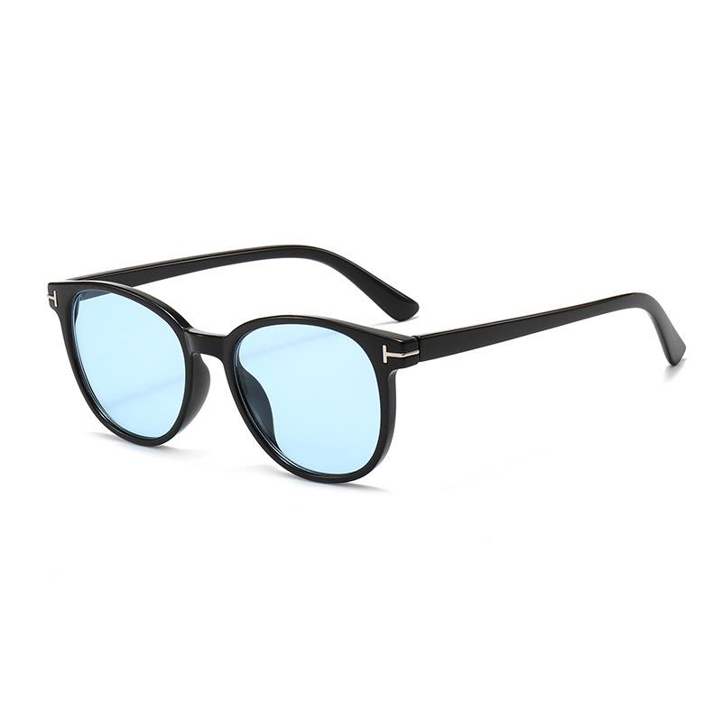 T-Shaped Round Frame Retro Sunglasses 2026 - European & American Street Style