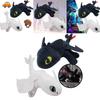 Toothless Dragon Helmet Sucker Plush Motorcycle Decoration 20cm Black