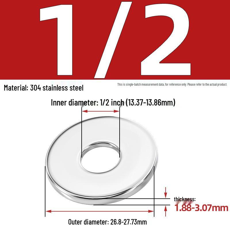 304/316 Stainless Steel Flat & Round Washers Collection