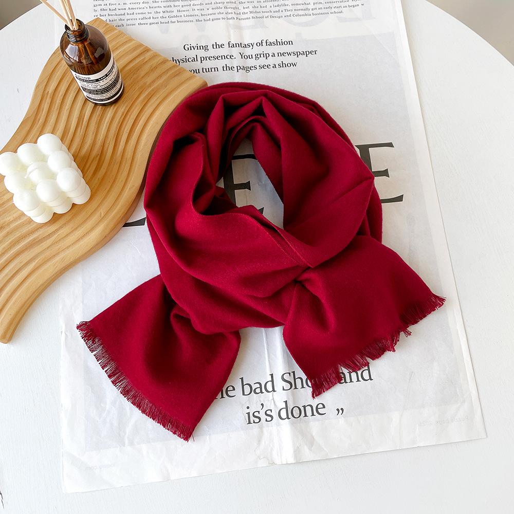 European and American fashion scarves Men's autumn and winter cotton scarves Warm decoration with coats Solid color scarves Wholesale