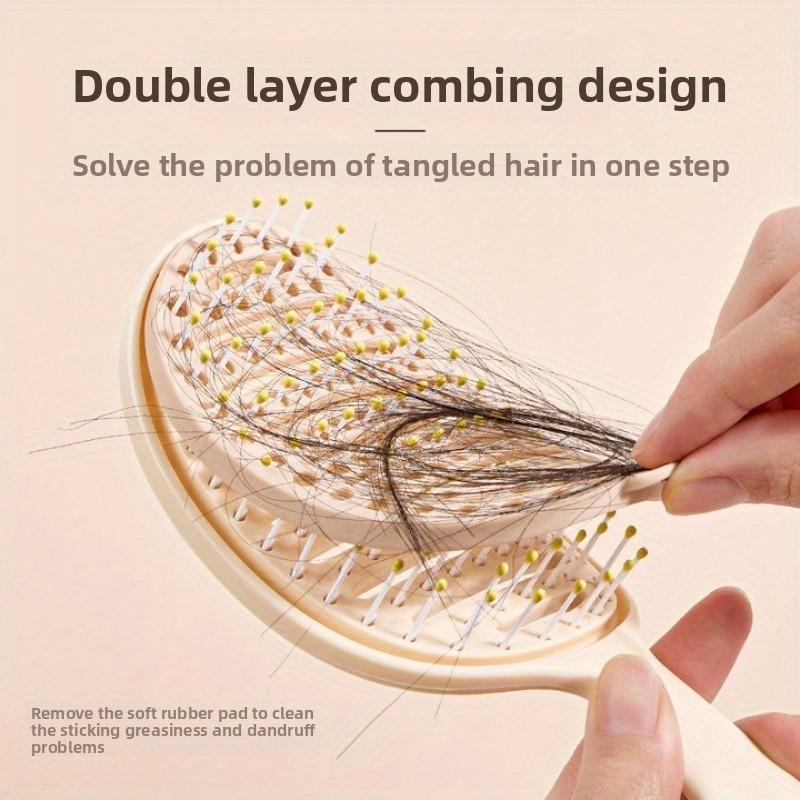 1pcs Self-Cleaning Hairbrush Scalp Massage Brush Anti-frizz Comb Portable Fluffy Volumizing Brush Hair Styling Tools