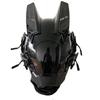 Jaupto Punk Mask Cosplay For Men, Cosplay Samurai Horns Masks Black Mask Halloween Party Coolplay Gifts