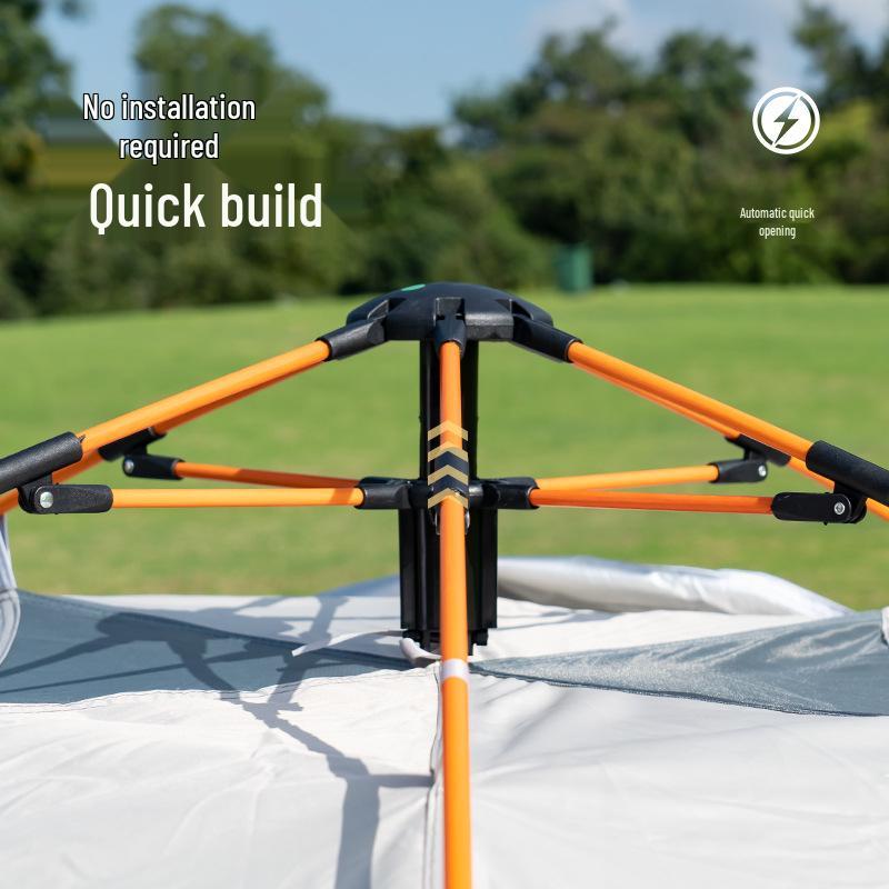 Automatic Outdoor Folding Camping Tent with Silver Coating - Rainproof and Durable