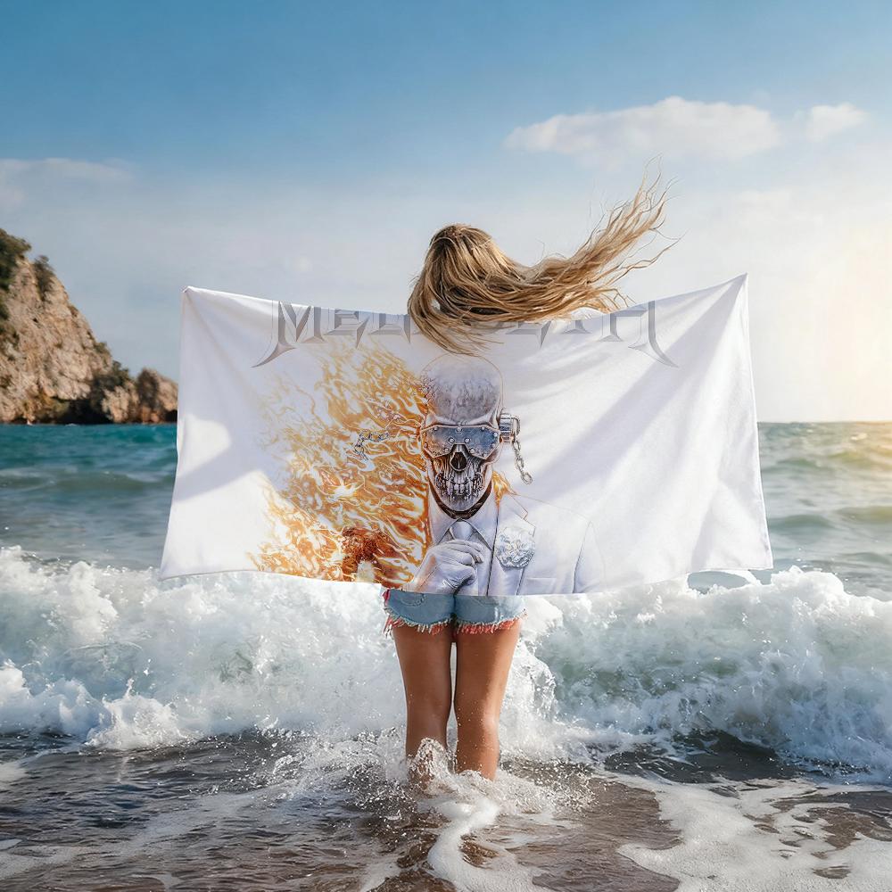 Rock Band M-Megadeth flag Towel Quick Drying Beach Towels Are Suitable For Swimming Pools Camping Yoga And The Gym