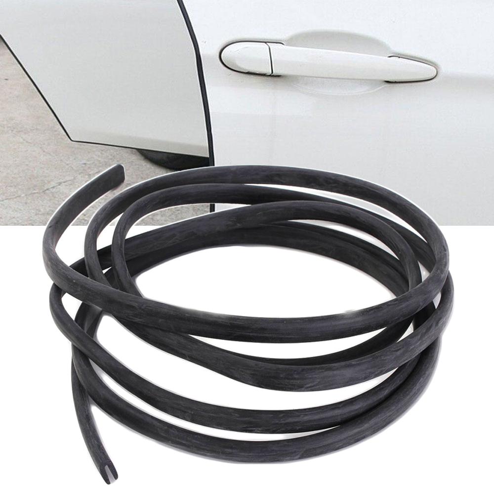 1Pcs Car 2M Black U Shape Strip Door Bumper Grill Interior Exterior Scratch Protector Edge Guard Rubber Strip