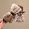 Retro Bow Hair Clip: Versatile Flocking Duckbill for Autumn/Winter
