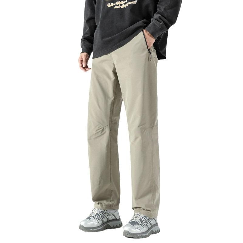 Spring and Autumn New Casual Pants Men's Trend Elastic Waist Dropping Wide Leg Pants Men's Tooling Charge Pants Outdoor Men's Clothing