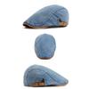 Denim Cotton Beret Hat Soft Material Peaked Cap Adjustable Flat Visor Hat  Casual Wear