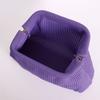 New Knitted Handbag Striped Cloud Large Capacity Daily Versatile Contrasting Color Clip Bag