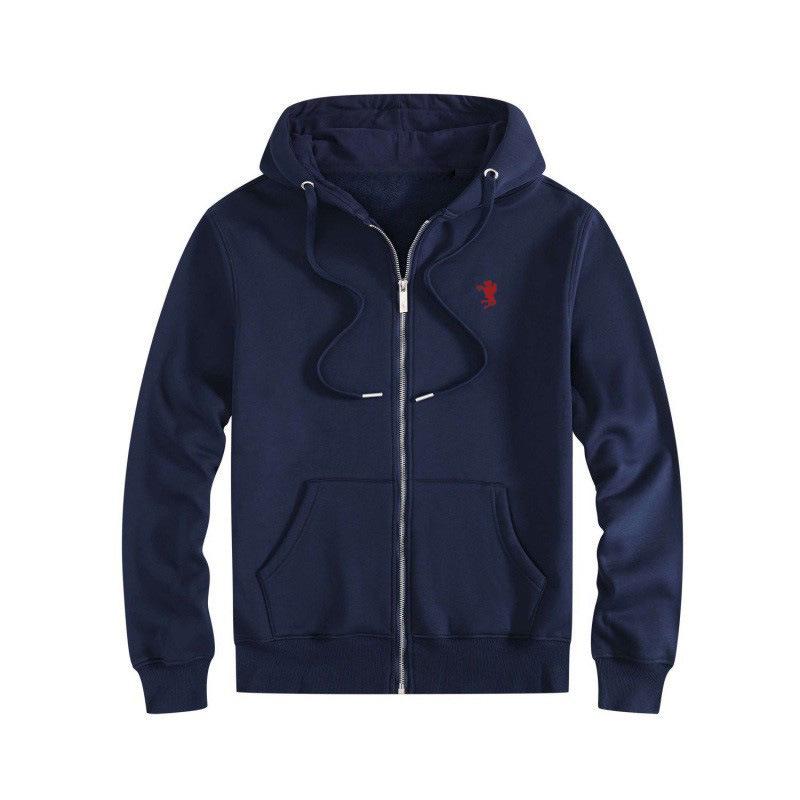 2025 Men s Cross-Border Hooded Zipper Cardigan: Fashionable Autumn/Winter Casual Sweatshirt for Europeans and Americans S