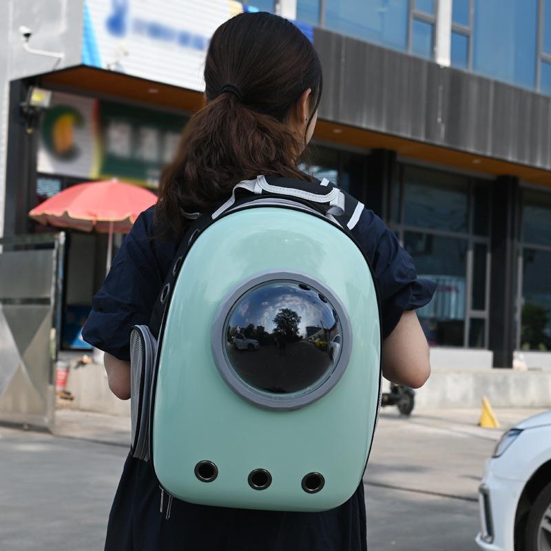 Cat bag out portable cat backpack cat bag space capsule pet dog schoolbag double shoulder rabbit summer breathable