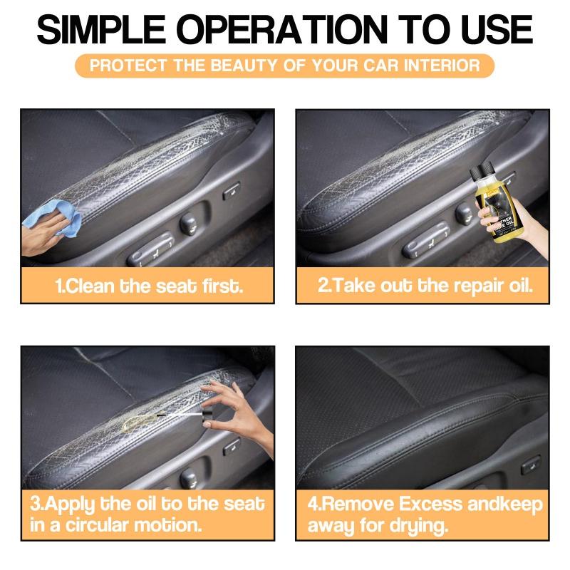 Car interior leather care oil Car seat maintenance fluid moisturizing bright refurbishing maintenance agent