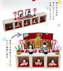 Osaka Choseido Original Hina Doll Compact Mini Hina Doll Name Engraved with Wooden Tag Bonus Crepe Hina Doll Box Decoration Set (Sent Separately)