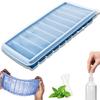 TUDOUZZZ Ice Cube Tray with Long Ice Silicone Ice Silicone Ice Easy To Remove Soft DIY Lid, 10-Row, Slim, Stackable, Shape, Maker, Tray, Ice, Durable,