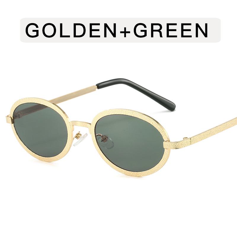 

New Fashion Women Sunglasses Oval Shape Alloy Frame Stylish Sun Glasses Women High Quality Male Sunglasses