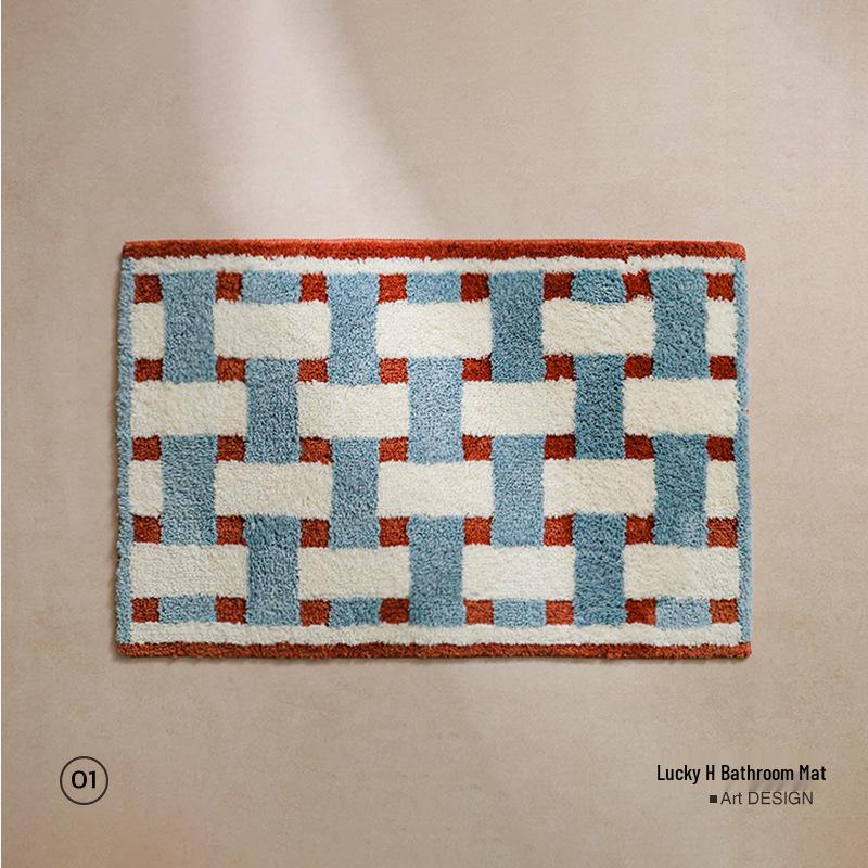 Absorbent, Non-Slip Bathroom Mat: Easy-Clean, Dirt-Resistant