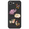 For iPhone 16e Case Five Animals Pattern Printing Straight Edge TPU Phone Back Cover