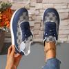 Fashion Fashion Platform Sneakers Women Round Toe Lace Up Sports Shoes Contrast Color Woman 2025 Spring Comfortable Walking Shoe CANVAS