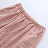 Summer Pajamas Two-piece Ladies Simple Home Plaid Short-sleeved Sleepwear