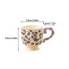 High Value Pastoral Flower Mug Tall Water Cup Girls Office Coffee Cup Personalized Internet Celebrity Ceramic Cup
