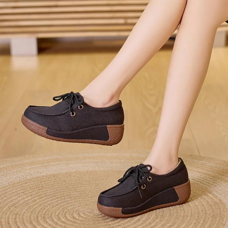 Fashion Women's Sneakers Platform Casual Outdoor Walking Design Vulcanized Shoes Fashion Female Footwear Zapatillas Mujer 2026