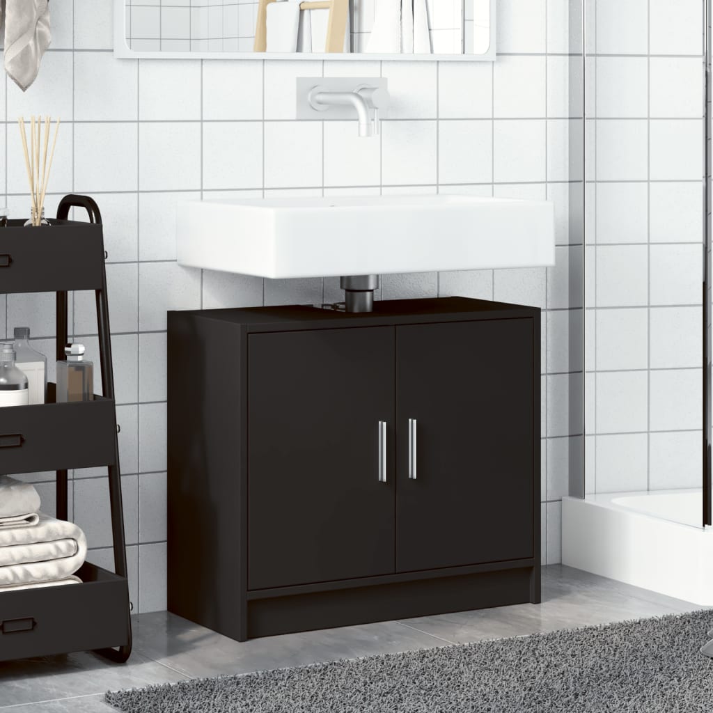 Vidaxl Under-Sink Cabinet, Black, 63X29X55 Cm
