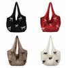 Casual Bow Knitted Shoulder Bag Bohemian Large Capacity Weave Handbag Bowknot Hollow Crochet Tote Bag Beach