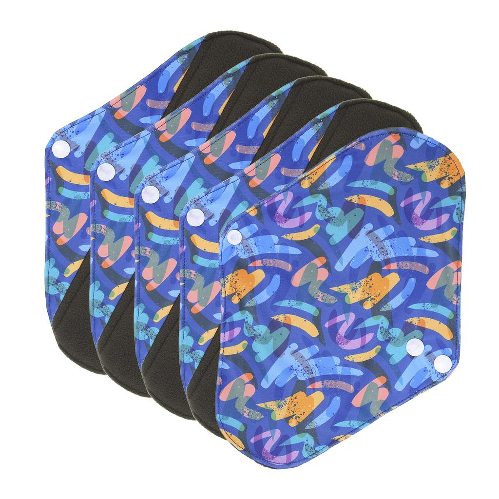 5pcs Women Sanitary Pad Washable Reusable Strong Water Absorption Feminine Menstrual Pads#G46