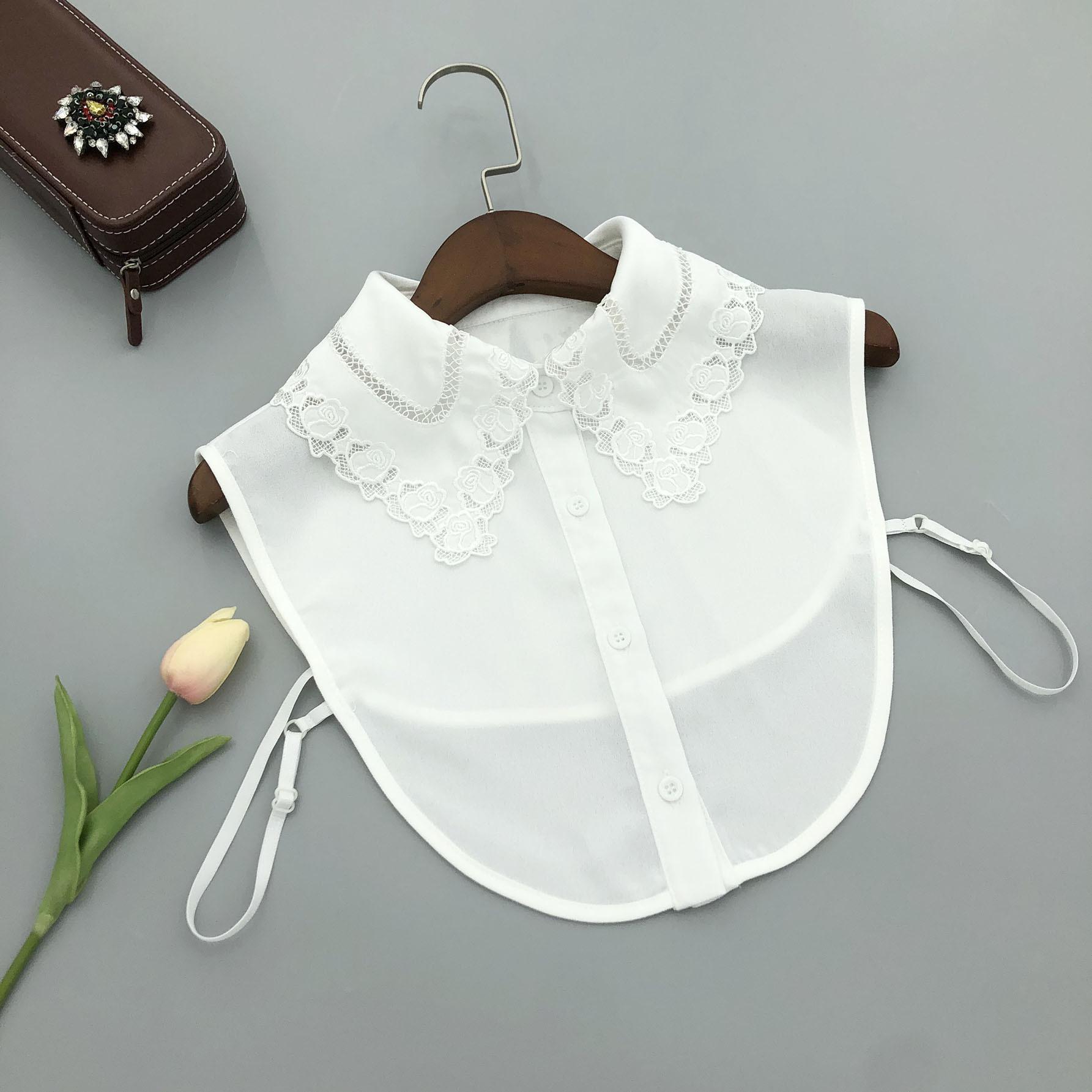 Идеальное сочетание Женский Розовый Цветочный Лацкан Поддельный Воротник Винтажный Съемный Воротник Рубашки Свитер Ложный Воротник Лацкан Топ Воротник Галстуки-обманки