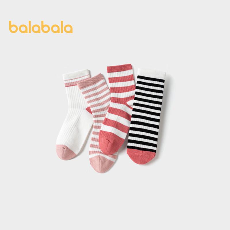

Balabala Kids Striped Mid-Calf Socks (4-Pair Pack) 100