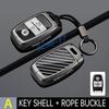 For Kia Optima Sorento Soul Niro Sedona Sportage Carnival Metal Carbon Fiber Car Key Fob Case Cover Keychain Accessories